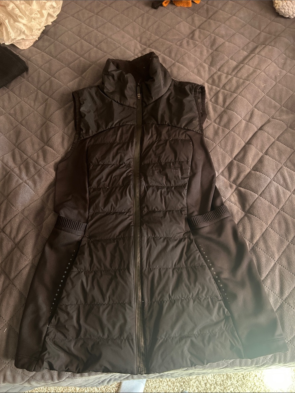 lululemon athletica Black Sleeveless Quilted Puffer Vest